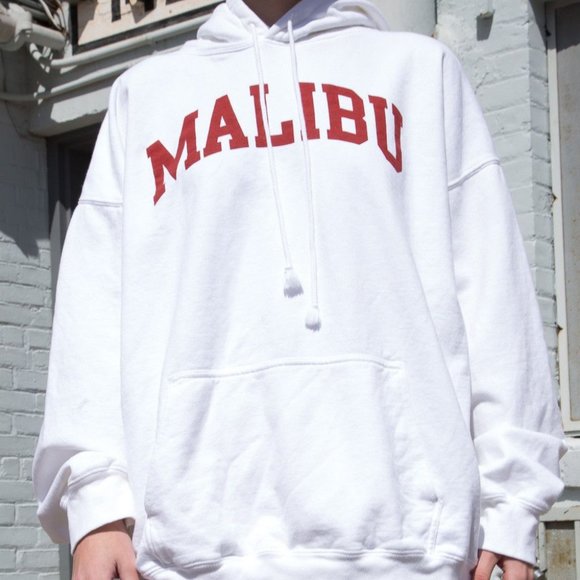 Brandy Melville Sweaters - BRANDY MELVILLE White Christy Malibu Hoodie